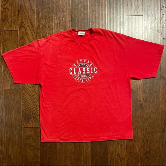 Vintage Reebok Classic Spell Out Short Sleeve Shirt - Picture 1 of 10